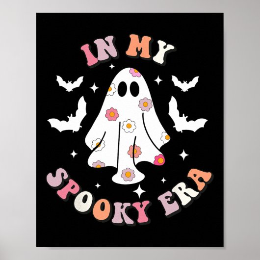 In Mijn Spooky Era Retro Groovy Schattigee Ghost S Poster (Voorkant)
