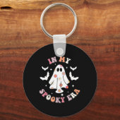 In Mijn Spooky Era Retro Groovy Schattigee Ghost S Sleutelhanger (Voorkant)