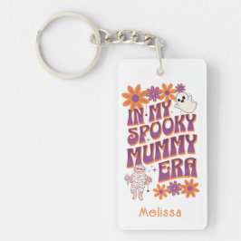 In Mijn Spooky Mummy Era Monogram Naam Halloween Sleutelhanger