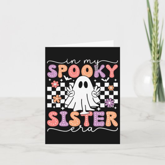 In Mijn Spooky Sister Era Retro Ghost Halloween Sp Kaart (Voorkant)