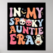 In Mijn Spooky Tante Era Halloween Groovy Witchy S Poster (Voorkant)