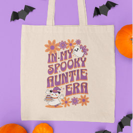 In Mijn Spooky Tante Era Retro Halloween Tote Bag