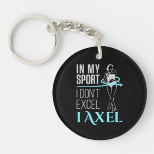 In mijn sport kunstschaatsen Axel vrouwen meisjes Sleutelhanger