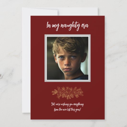 In mijn stoute tijdperk Kerstmis Kaart (Voorkant)