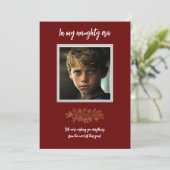 In mijn stoute tijdperk Kerstmis Kaart (Staand voorkant)