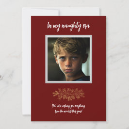 In mijn stoute tijdperk Kerstmis Kaart