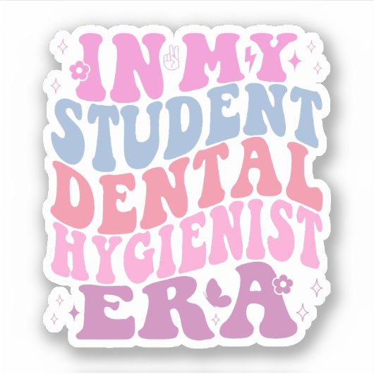 In mijn studententijd mondhygiënist sticker (Voorkant)