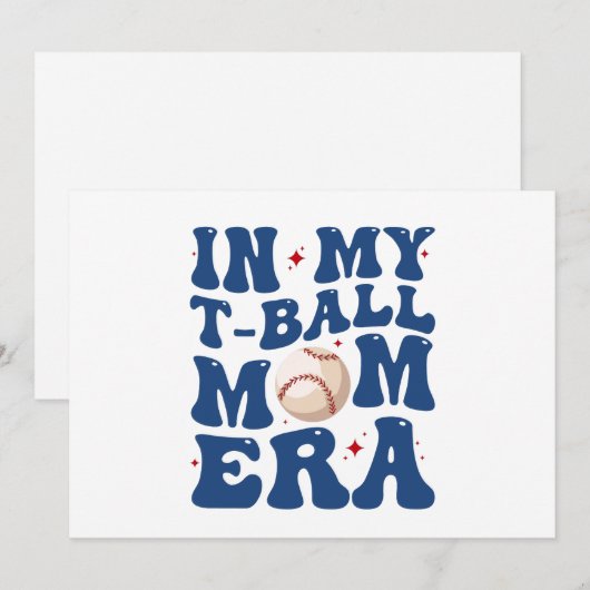 In mijn T-Ball Moeder Era T-shirt-Ball Moeder Moed Feestdagenkaart (Voorkant / Achterkant)
