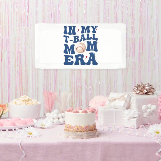 In mijn T-Ball Moeder Era T-shirt-Ball Moeder Moed Spandoek (Feest)