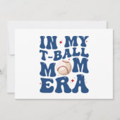 In Mijn T-Ball Moeder Tijdperk Tee-Ball Moeder Moe Feestdagenkaart (Voorkant)