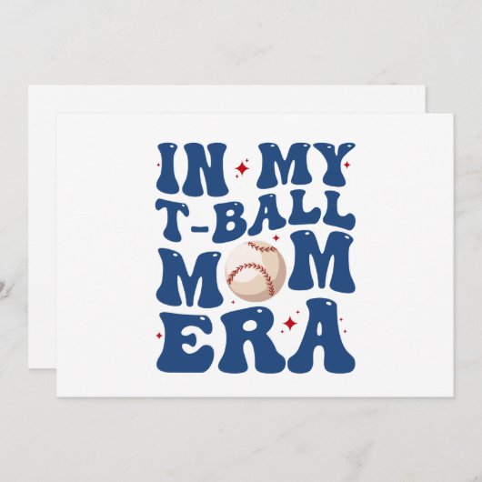 In Mijn T-Ball Moeder Tijdperk Tee-Ball Moeder Moe Feestdagenkaart (Voorkant / Achterkant)