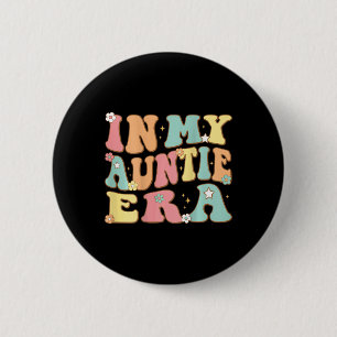 In Mijn Tante Tijd Groovy Retro Voor Tante Kerstmi Ronde Button 5,7 Cm
