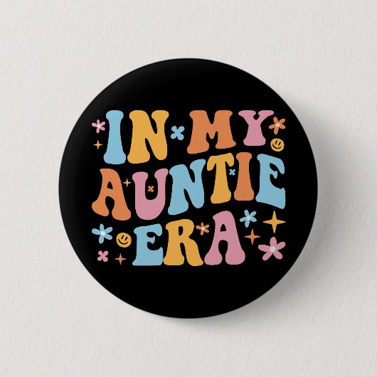 In mijn tante tijdperk ronde button 5,7 cm (Voorkant)