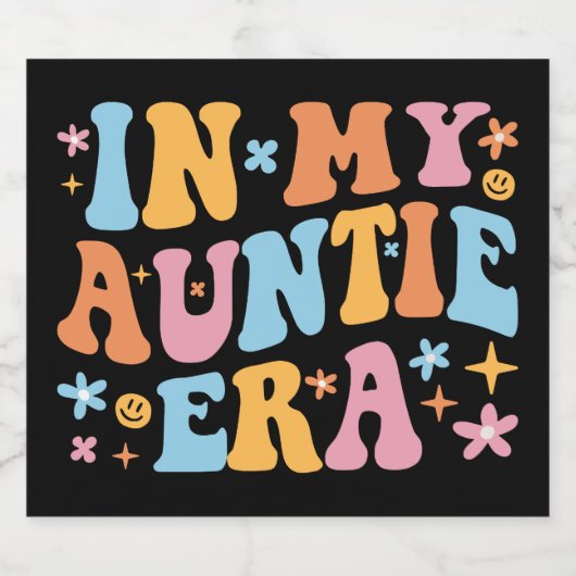 In mijn tante tijdperk sparkling wijnetiket (Enkel label)