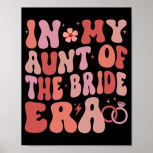 In mijn tante van de bruid tijdperk groovy trouwda poster