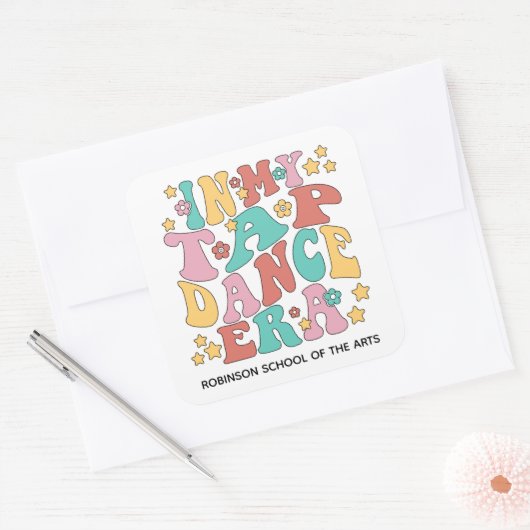 In mijn tapdanstijdperk vierkante sticker (Envelop)