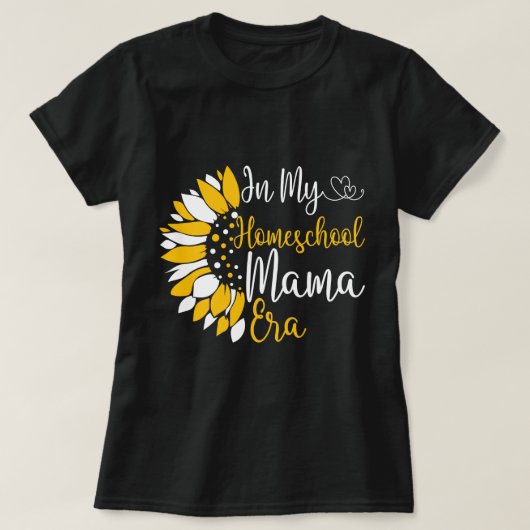 In mijn thuisschool mama tijdperk grappig mam lesg t-shirt (Design voorkant)