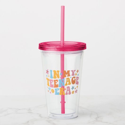 In mijn tienertijd ben ik acryl drinkbeker (Voorkant)