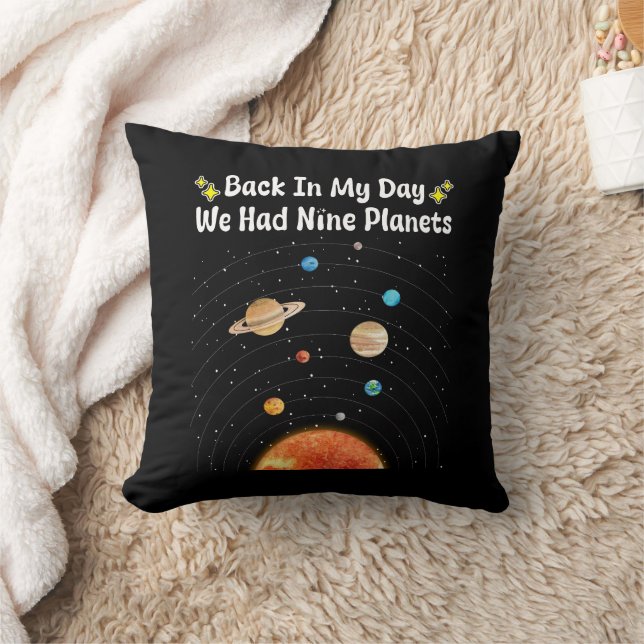 In mijn tijd hadden we negen planeten Pluto-astron Kussen (Deken)
