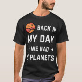In mijn tijd hadden we negen planeten t-shirt (Voorkant)