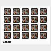 in mijn tijd van de masterdiploma's Afstuderen Mas Vierkante Sticker (Vel)