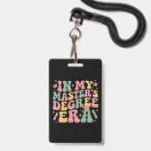 in mijn tijd van mijn masterdiploma afstuderen mas badge (Voorzijde met lanyard)