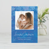 In mijn tijdperk onze eerste kerst dennen sneeuw b feestdagenkaart (Staand voorkant)