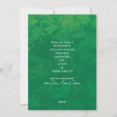 In mijn tijdperk onze eerste kerstpijnboom groen e feestdagenkaart (Achterkant)