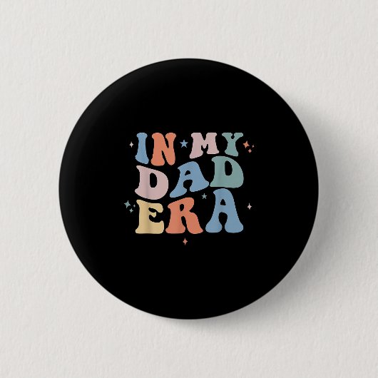 In Mijn Tijdperk Retro Groovy Vaderdag Ronde Button 5,7 Cm (Voorkant)