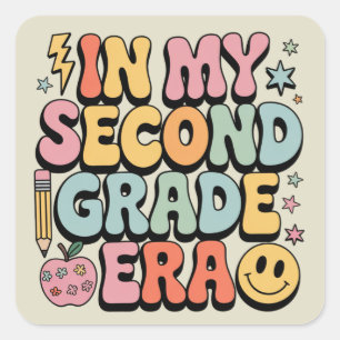 In mijn tijdperk van de tweede klas, terug naar sc vierkante sticker