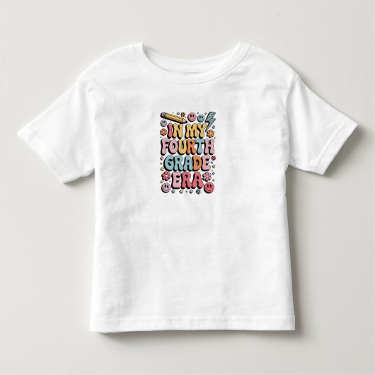 In mijn tijdperk van de vierde klas 4e klas terug kinder shirts (Voorkant)