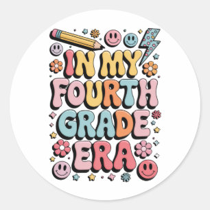 In mijn tijdperk van de vierde klas 4e klas terug  ronde sticker