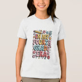 In mijn tijdperk van de vierde klas 4e klas terug  Tri-Blend shirt (Voorkant)