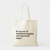 In mijn tijdperk van geannoteerde marges en honden tote bag (Voorkant)