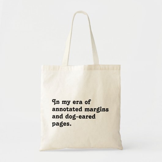 In mijn tijdperk van geannoteerde marges en honden tote bag (Voorkant)
