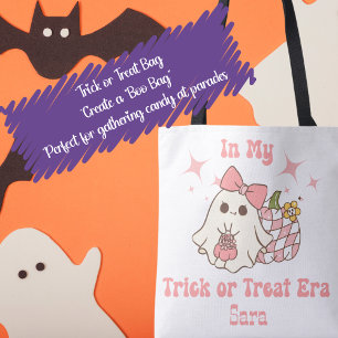 In mijn Trick or treat tijdperk Retro Halloween Tote Bag