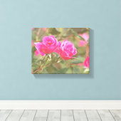 In mijn tuin, digitaal in reliëf gemaakt Roos 2 Canvas Afdruk (Insitu (Houten vloer))