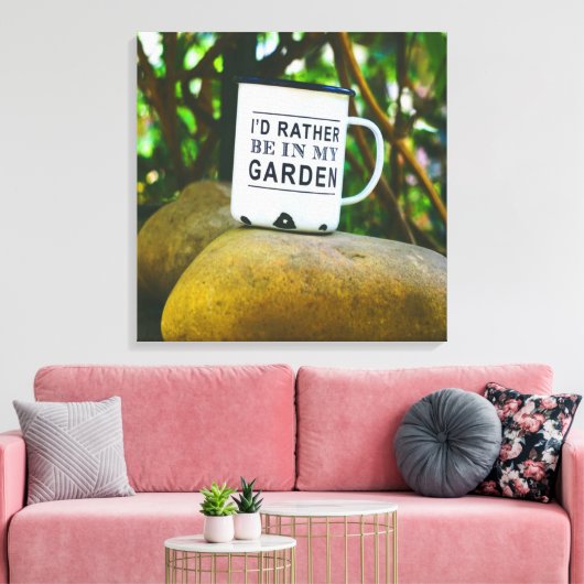 In mijn tuinganger zit er niets in canvas afdruk (Insitu (Woonkamer))