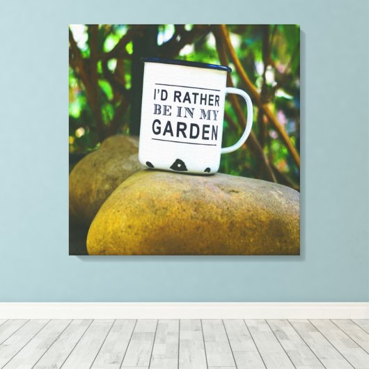 In mijn tuinganger zit er niets in canvas afdruk (Insitu (Houten vloer))