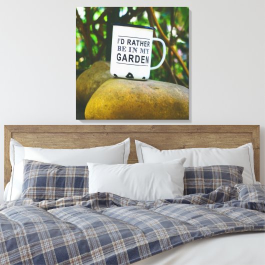 In mijn tuinganger zit er niets in canvas afdruk (Insitu (Slaapkamer))