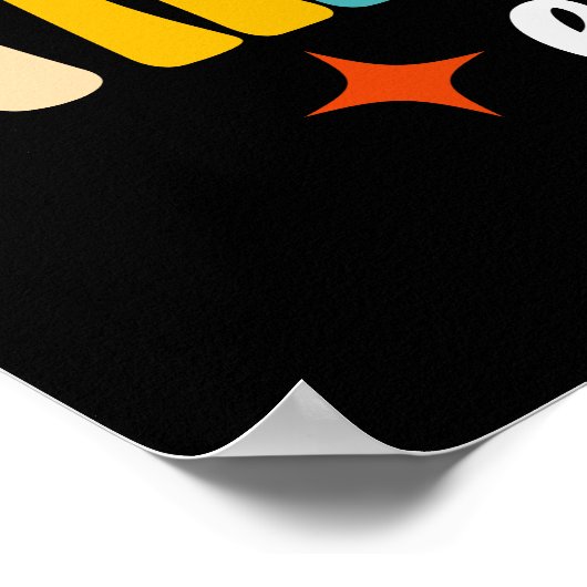 In mijn turntijdperk retro groovy poster (Hoek)