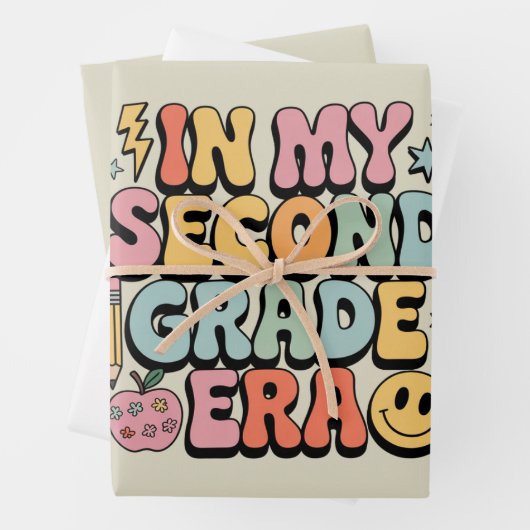 In mijn tweede klas tijdperk 2e klas leraar terug inpakpapier vel (In situ)