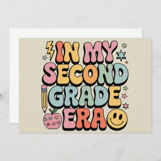 In mijn tweede klas tijdperk 2e klas leraar terug kaart (Voorkant / Achterkant)