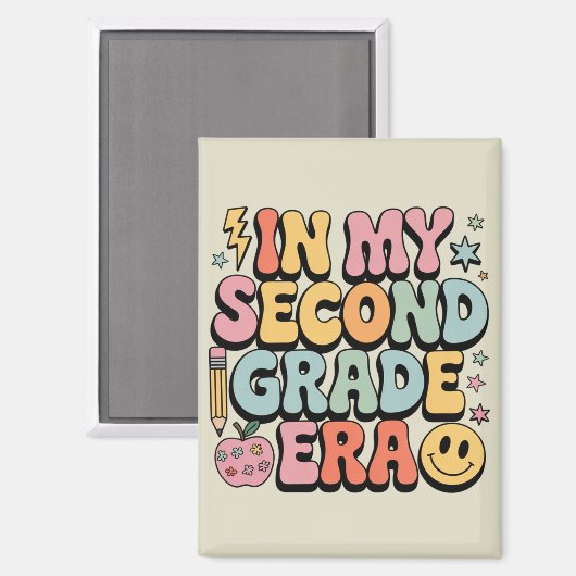 In mijn tweede klas tijdperk 2e klas leraar terug magneet (Voorkant / Achterkant)