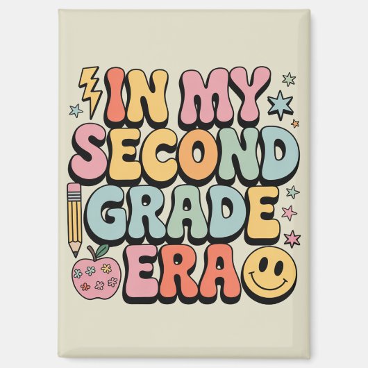 In mijn tweede klas tijdperk 2e klas leraar terug magneet (Voorkant)