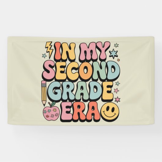 In mijn tweede klas tijdperk 2e klas leraar terug spandoek (Horizontaal)