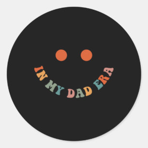 In mijn vader tijdperk liefhebber Groovy Retro Dad Ronde Sticker