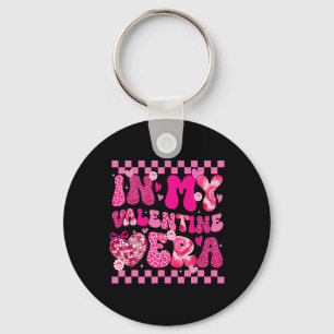 In Mijn Valentijn Tijdperk Disco Hart Meisje Vrouw Sleutelhanger