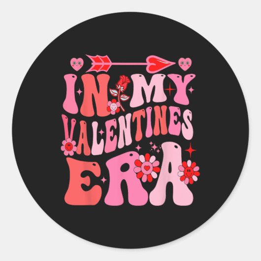 In mijn Valentijn tijdperk Valentijnsdag meisjes Ronde Sticker (Voorkant)