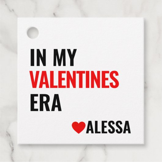 In mijn Valentijnse tijdperk heeft Taylor Valentij Bedankjes Labels (Voorkant)